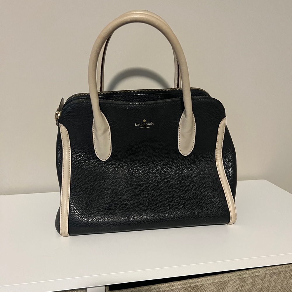 Kate Spade Black and Cream Satchel Bag
